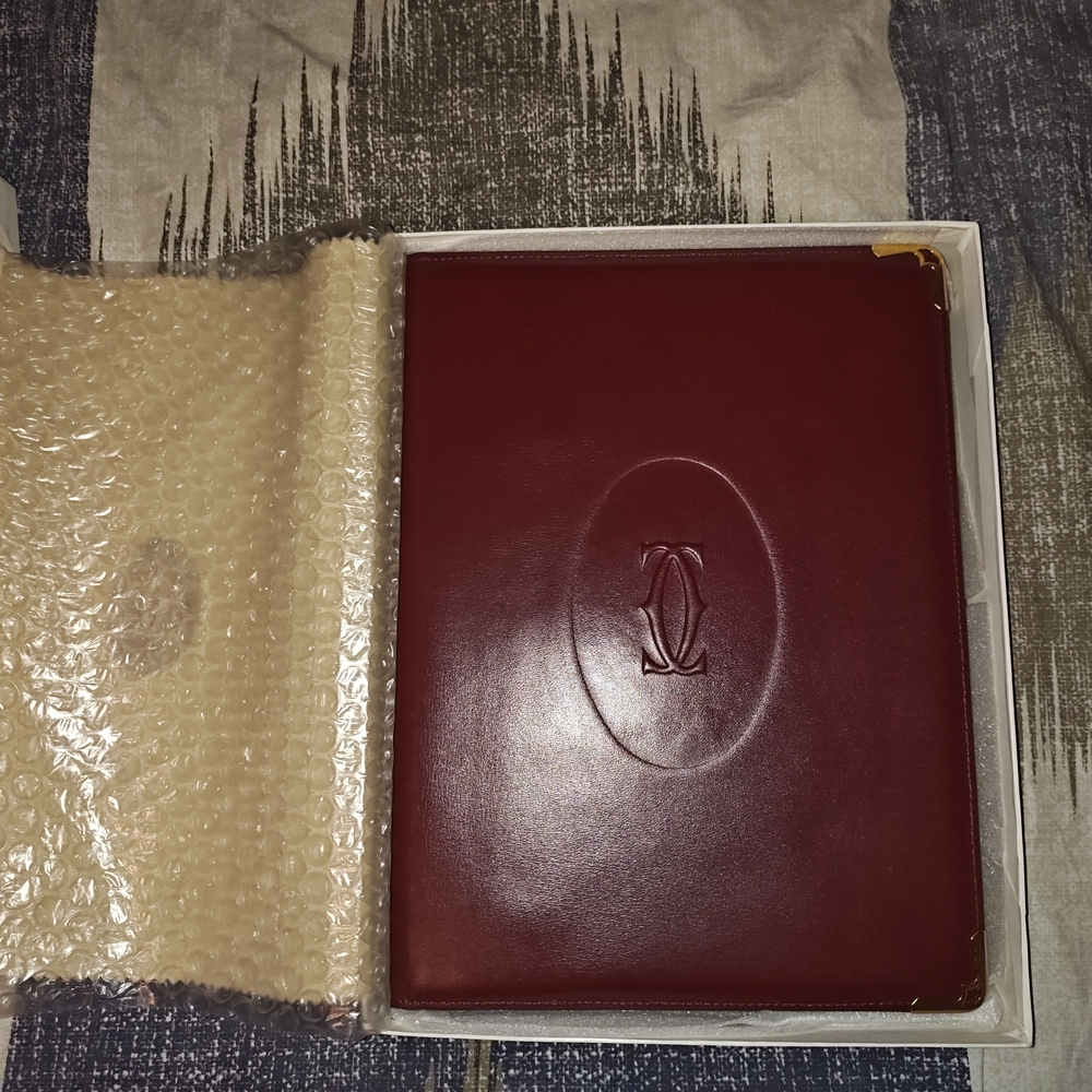 Cartier Burgundy Leather Notebook